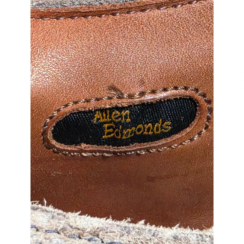 Allen Edmonds McTavish Grey Distressed Leather Wingtip Oxford Shoes Mens 12 D